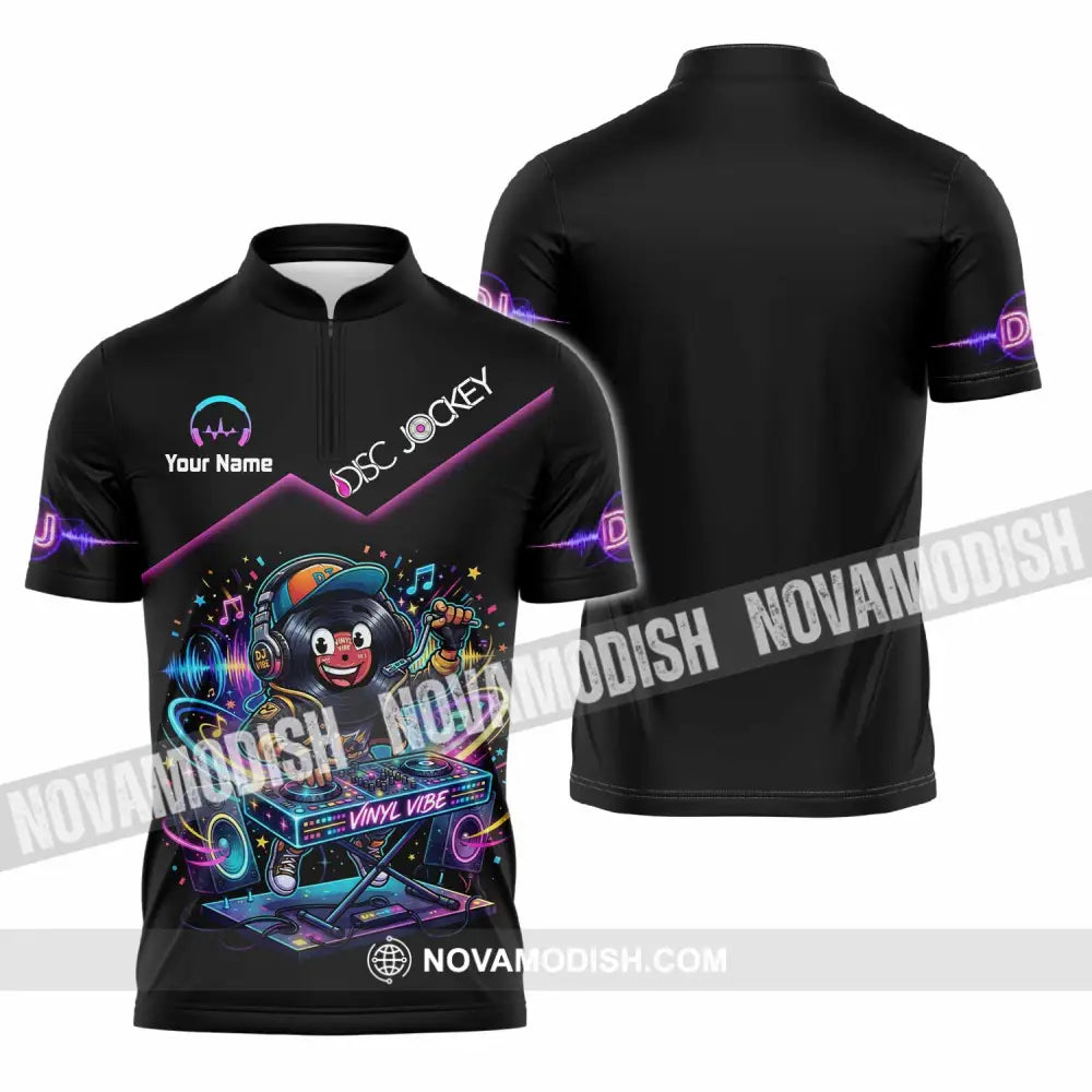 Unisex Shirt - Custom Disc Jockey Shirt - Zipper Polo Shirt / S - T-shirt