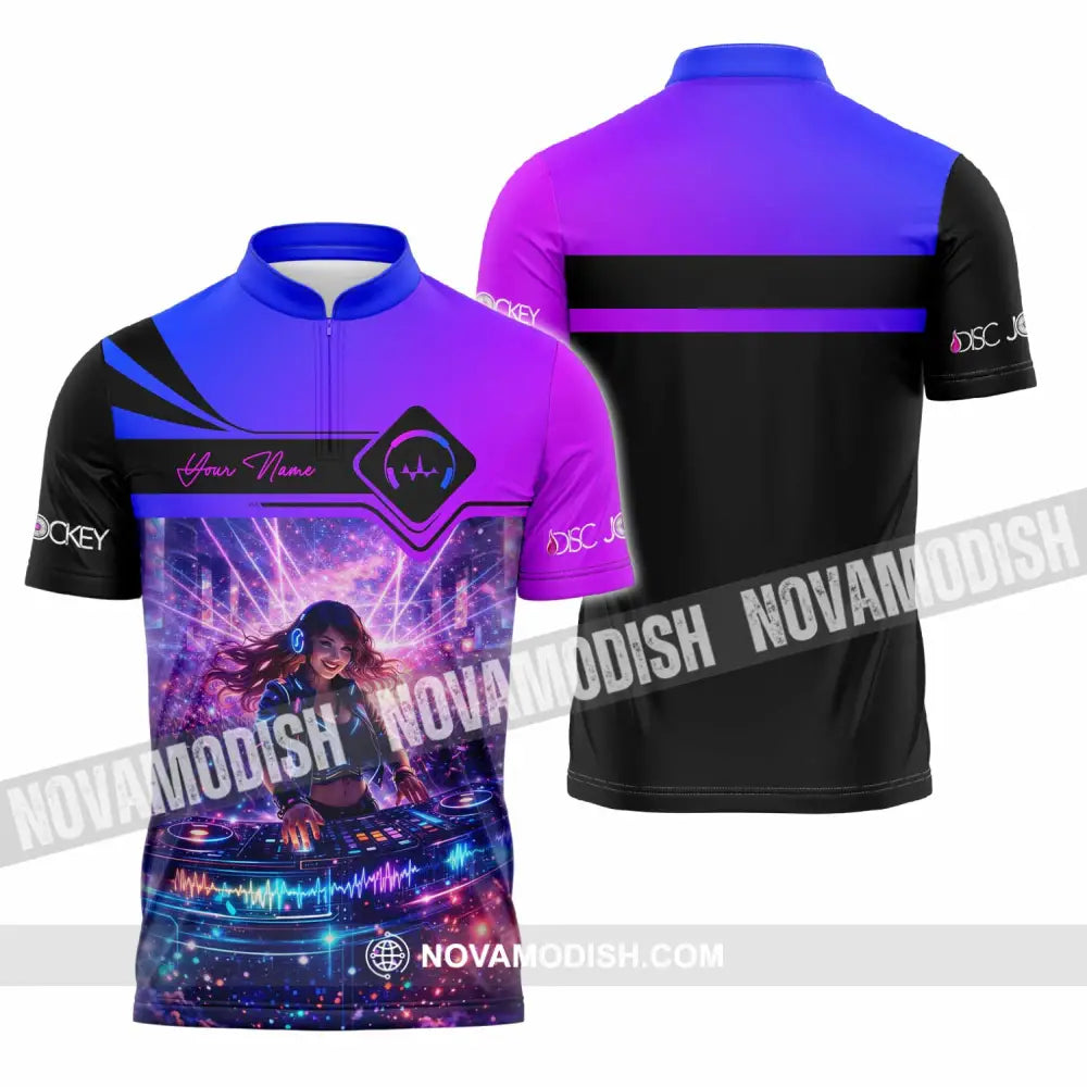 Unisex Shirt - Custom Disc Jockey Shirt - Zipper Polo Shirt / S - T-shirt
