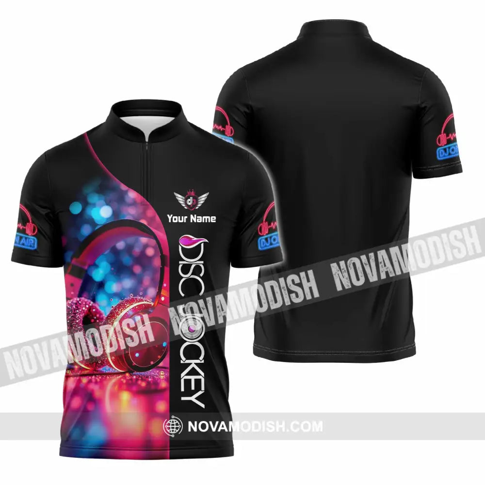 Unisex Shirt - Custom Disc Jockey Shirt - Zipper Polo Shirt / S - T-shirt