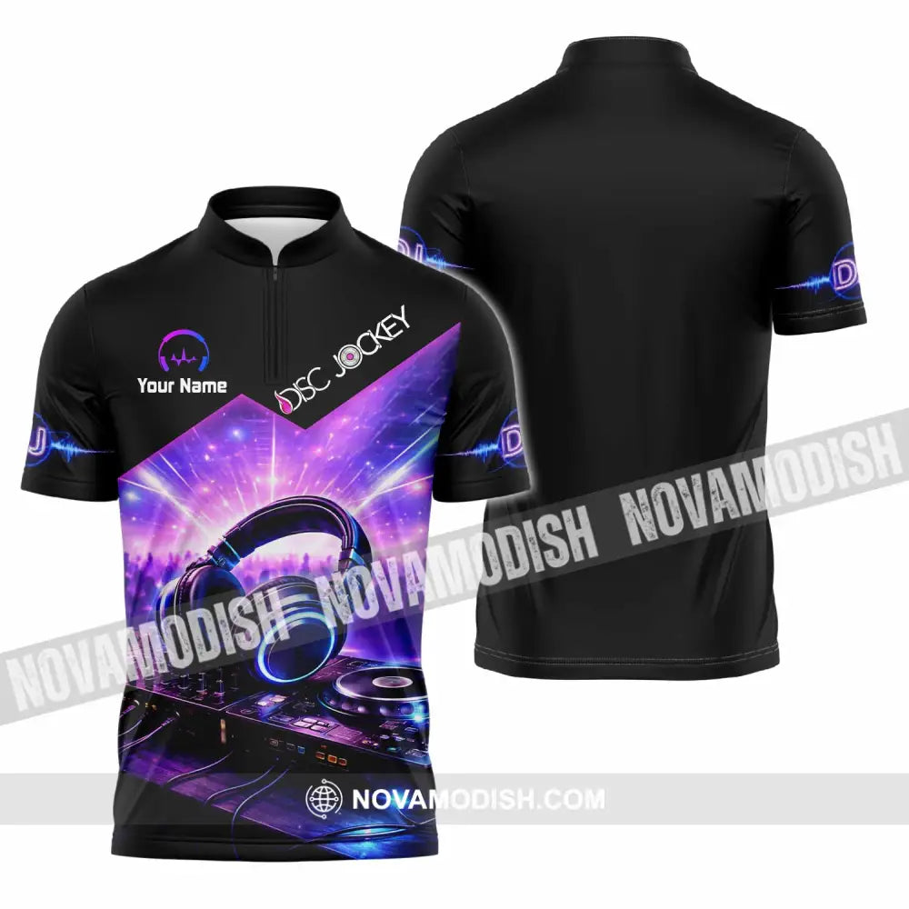 Unisex Shirt - Custom Disc Jockey Shirt - Zipper Polo Shirt / S - T-shirt