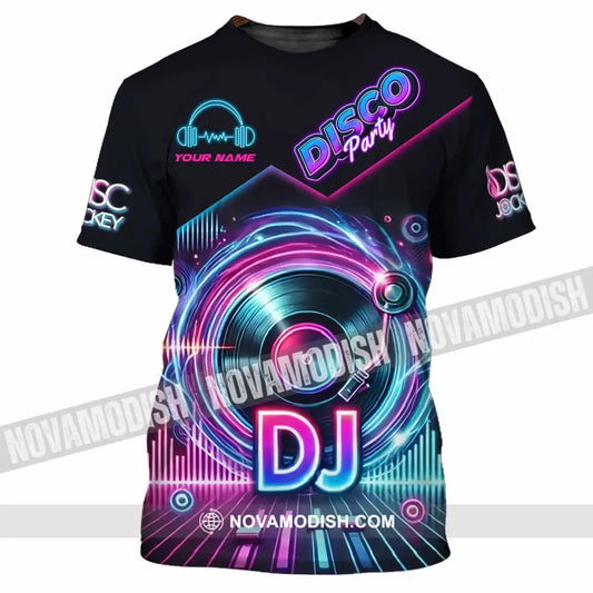 Unisex Shirt - Custom Disco Party DJ Shirt T-Shirt / S T-shirt