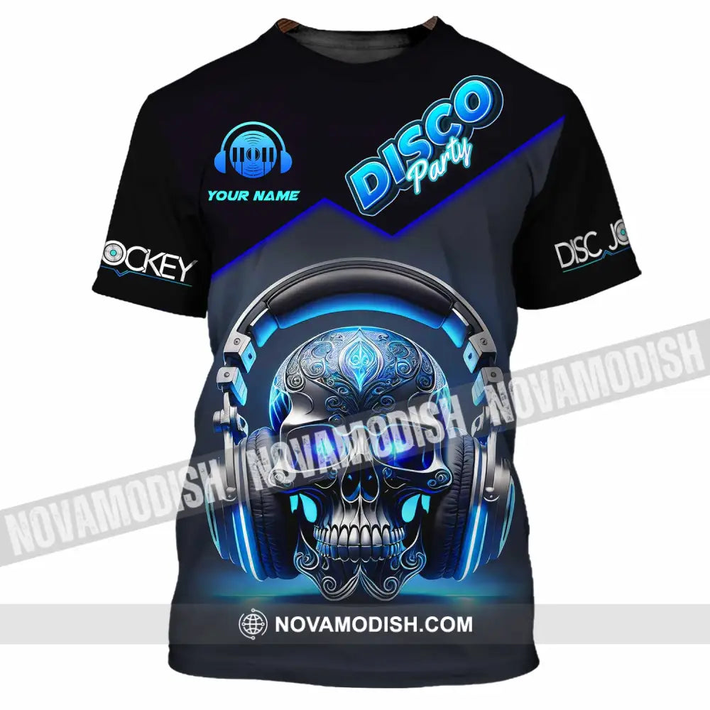 Unisex Shirt - Custom Disco Party Skull Shirt T-Shirt / S T-shirt