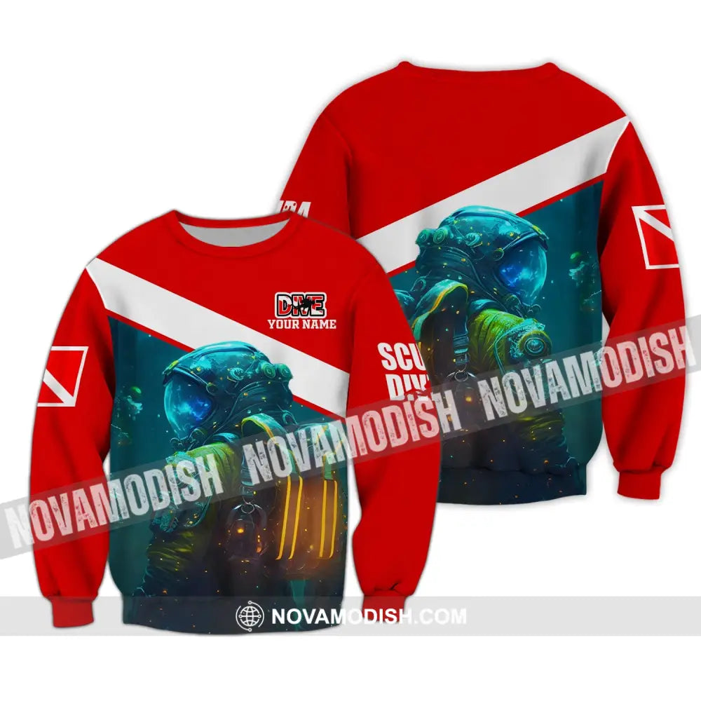 Unisex Shirt - Custom Dive Name T-Shirt - Personalized Shirt - Scuba Diver Long Sleeve / S T-shirt