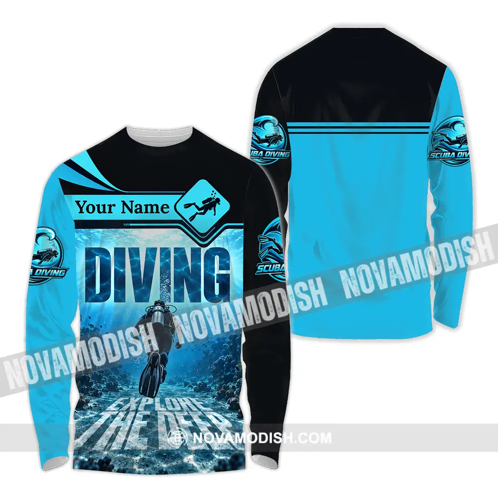 Unisex Shirt - Custom Diving Shirt - Long Sleeve Shirt / S - T-shirt