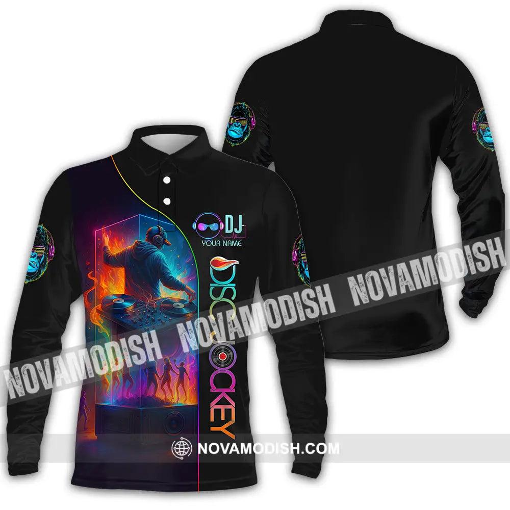 Unisex Shirt - Custom DJ 3D Shirt Long Sleeve Polo / S T-shirt