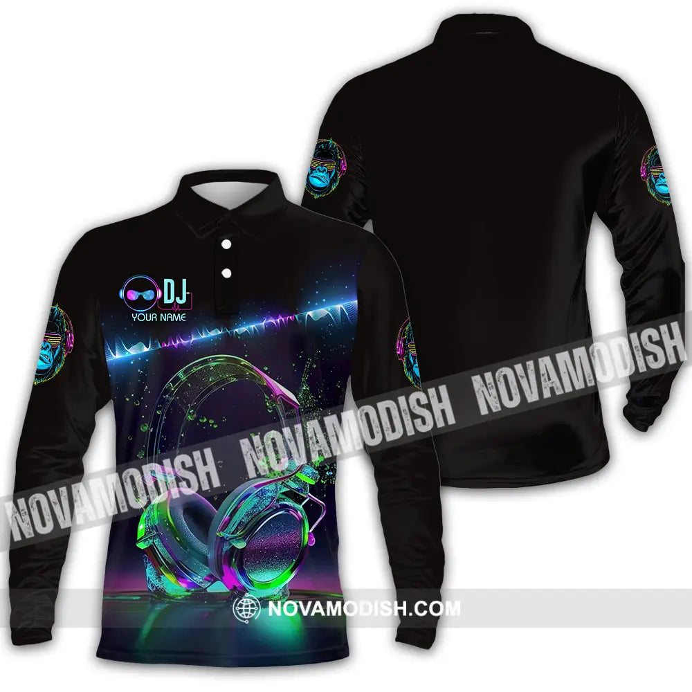 Unisex Shirt - Custom DJ 3D Shirt Long Sleeve Polo / S T-shirt