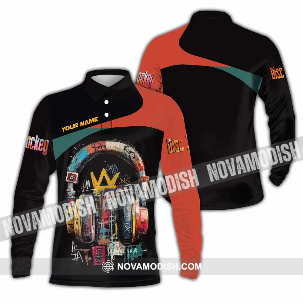 Unisex Shirt - Custom DJ 3D Shirt Long Sleeve Polo / S T-shirt