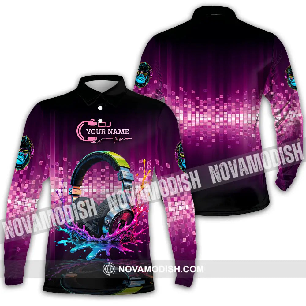 Unisex Shirt - Custom DJ 3D Shirt Long Sleeve Polo / S T-shirt