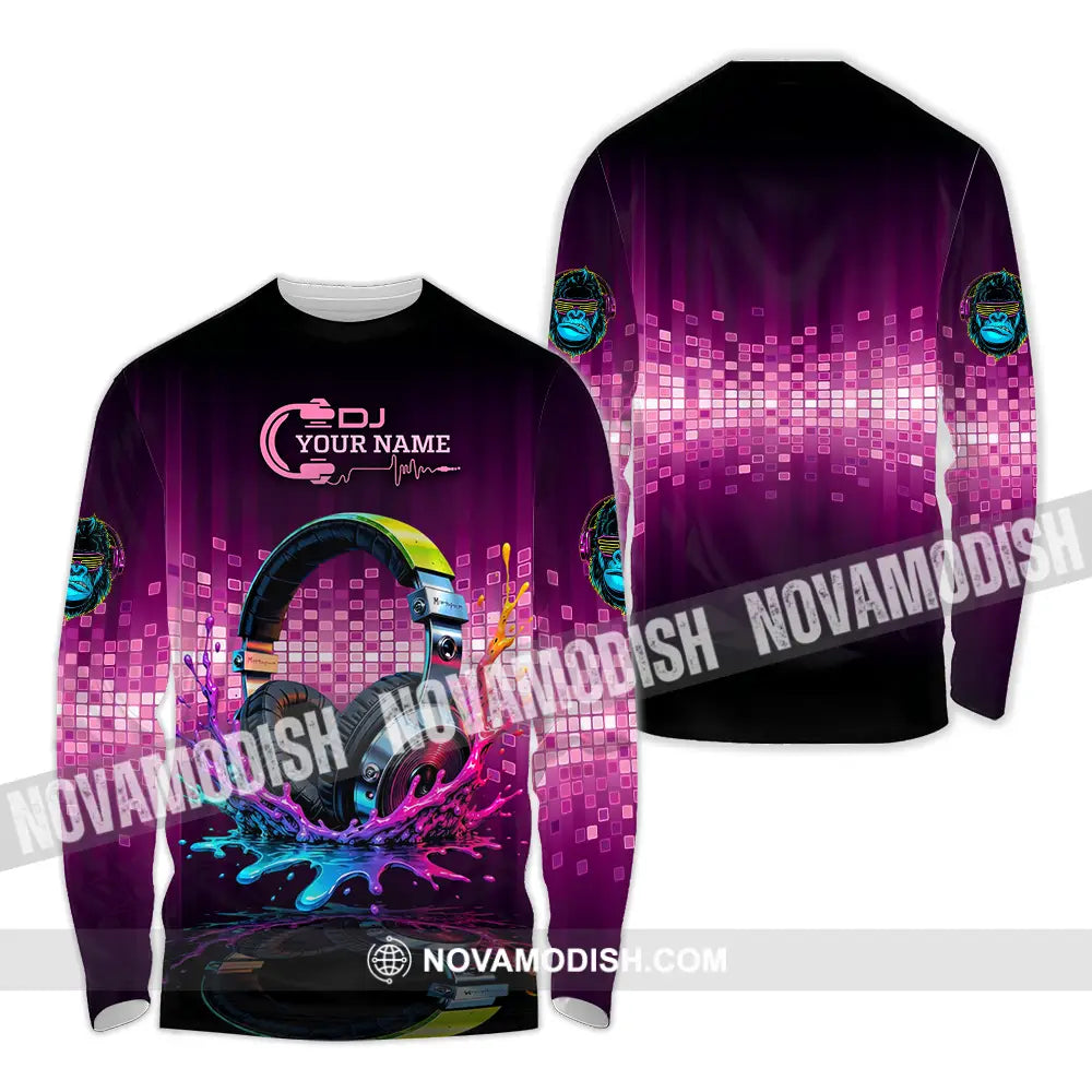 Unisex Shirt - Custom DJ 3D Shirt Long Sleeve Shirt / S T-shirt