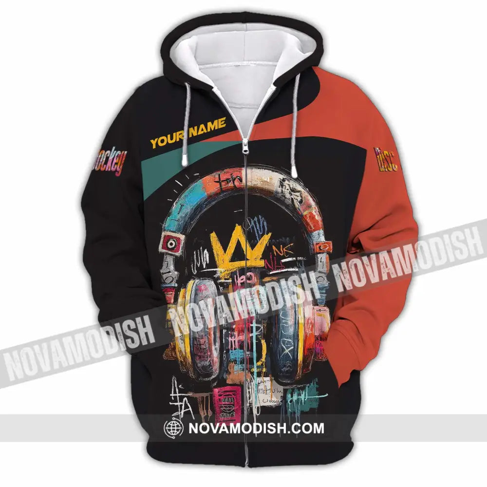 Unisex Shirt - Custom DJ 3D Shirt Zipper Hoodie / S T-shirt