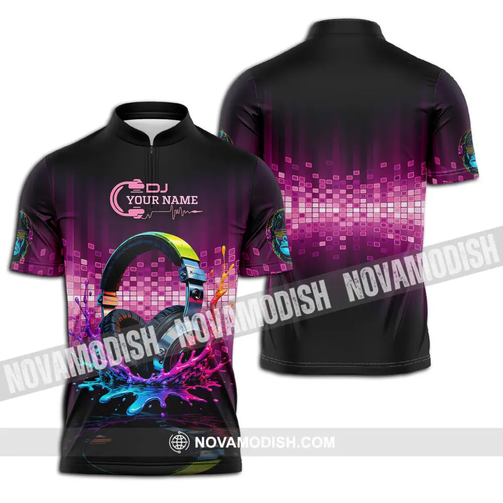 Unisex Shirt - Custom DJ 3D Shirt Zipper Polo Shirt / S T-shirt