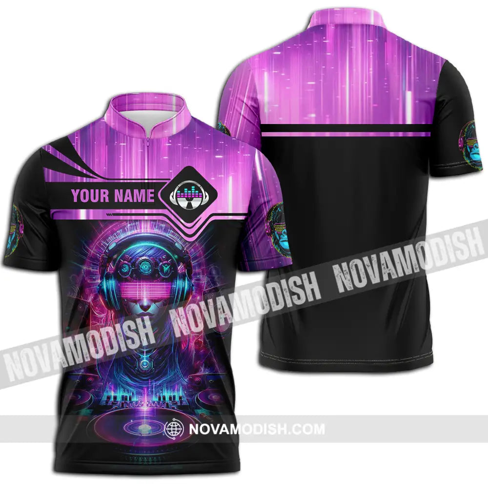 Unisex Shirt - Custom DJ 3D Shirt Zipper Polo Shirt / S T-shirt