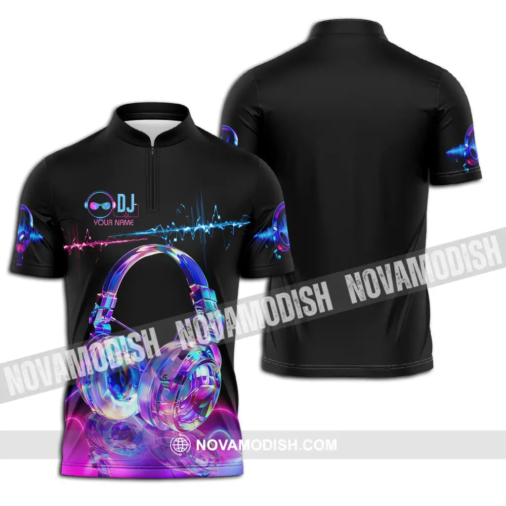 Unisex Shirt - Custom DJ 3D Shirt Zipper Polo Shirt / S T-shirt