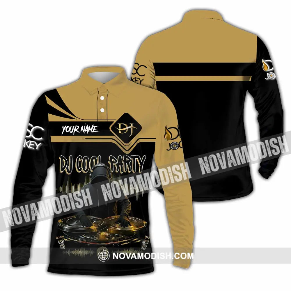 Unisex Shirt - Custom DJ Cool Party 3D Shirt Long Sleeve Polo / S T-shirt