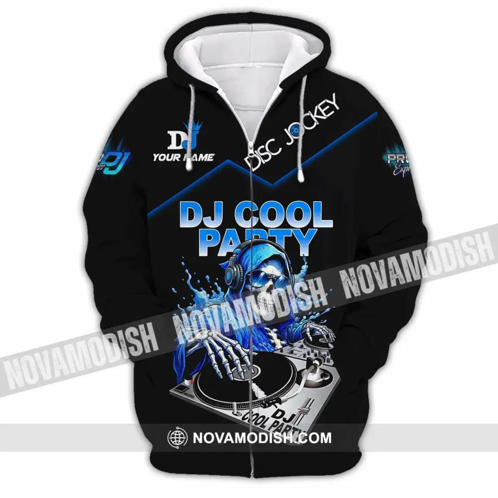 Unisex Shirt - Custom DJ Cool Party 3D Shirt Zipper Hoodie / S T-shirt