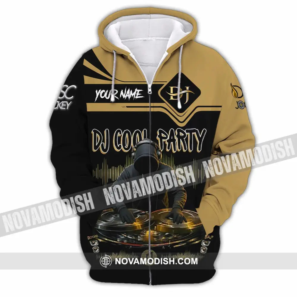 Unisex Shirt - Custom DJ Cool Party 3D Shirt Zipper Hoodie / S T-shirt