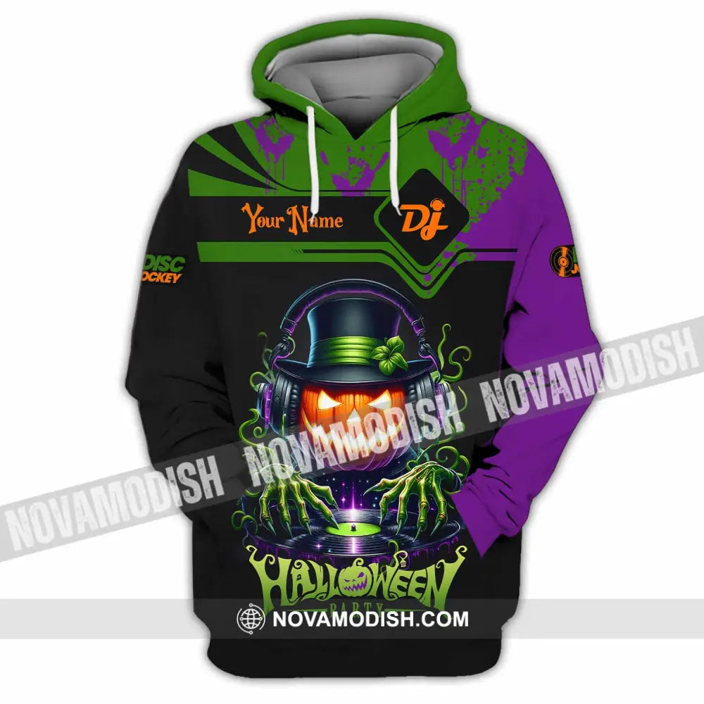 Unisex Shirt - Custom DJ Halloween Party Shirt Hoodie / S T-shirt