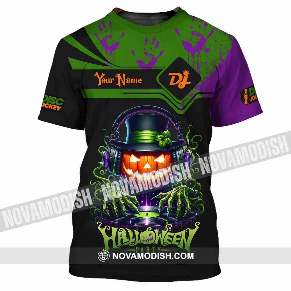 Unisex Shirt - Custom DJ Halloween Party Shirt T-Shirt / S T-shirt