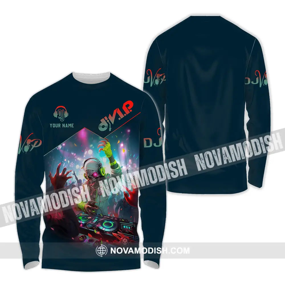Unisex Shirt - Custom DJ Shirt Long Sleeve Shirt / S T-shirt