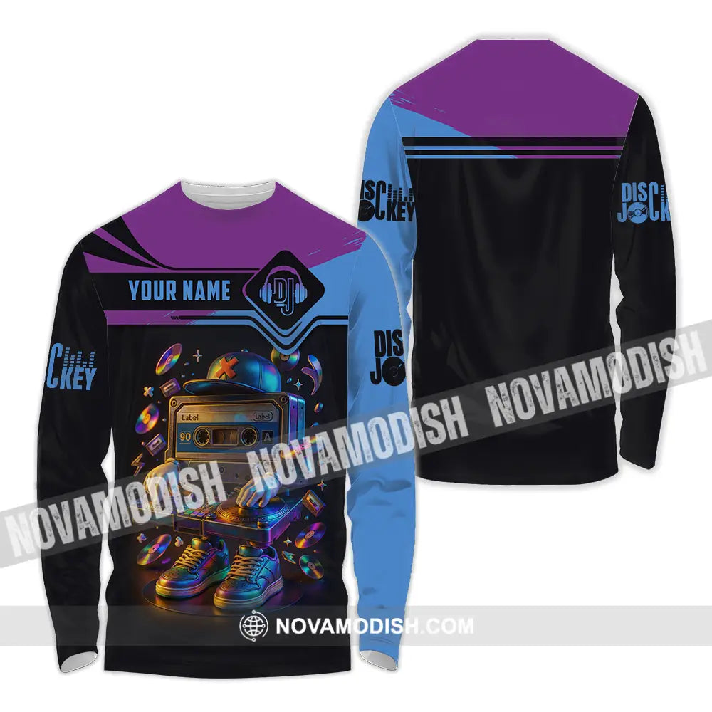 Unisex Shirt - Custom DJ Shirt Long Sleeve Shirt / S T-shirt