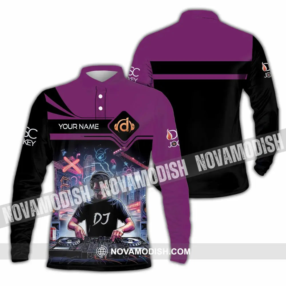 Unisex Shirt - Custom DJ Man Shirt Long Sleeve Polo / S T-shirt