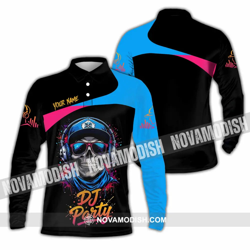 Unisex Shirt - Custom DJ Party 3D Shirt Long Sleeve Polo / S T-shirt