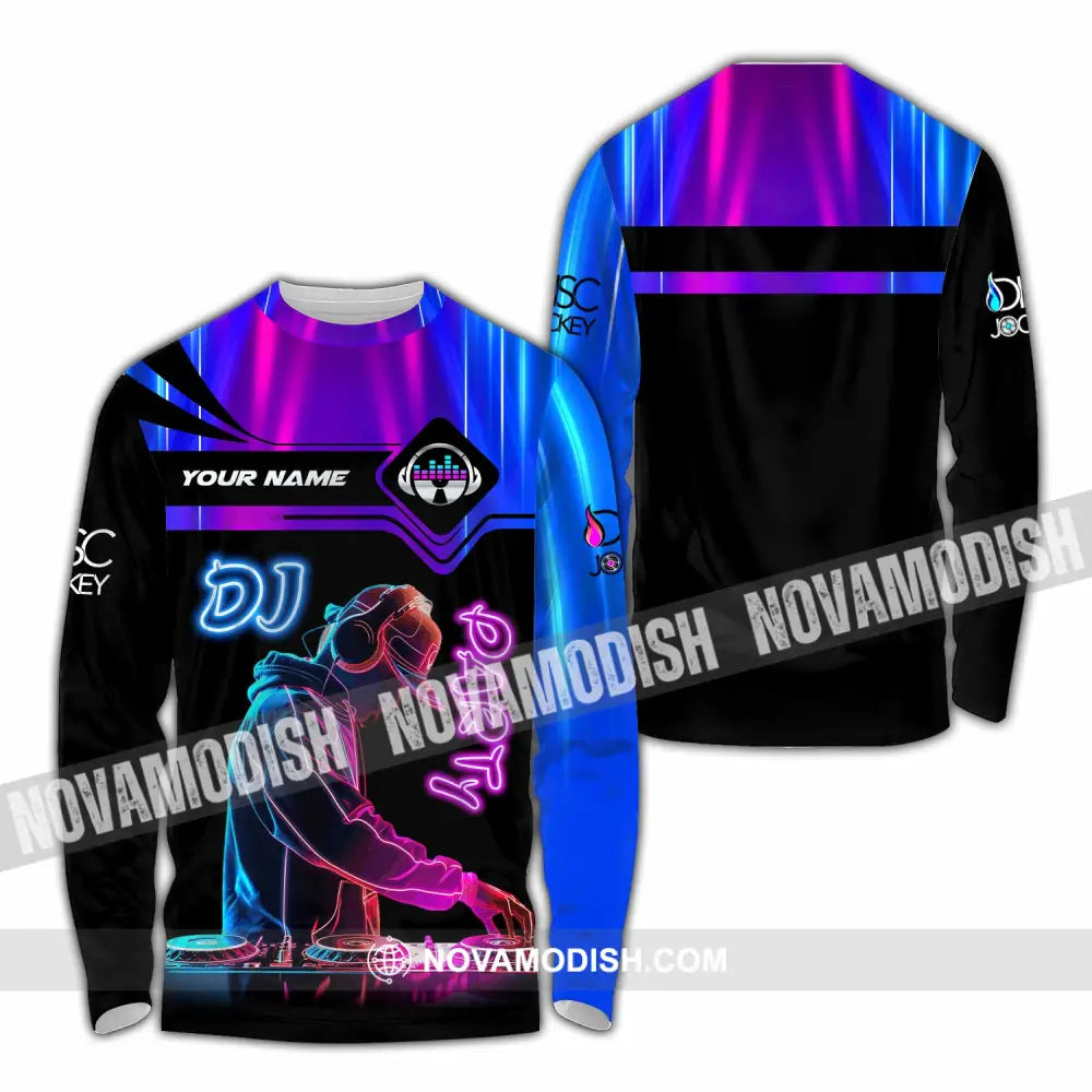 Unisex Shirt - Custom DJ Party Shirt Long Sleeve Shirt / S T-shirt