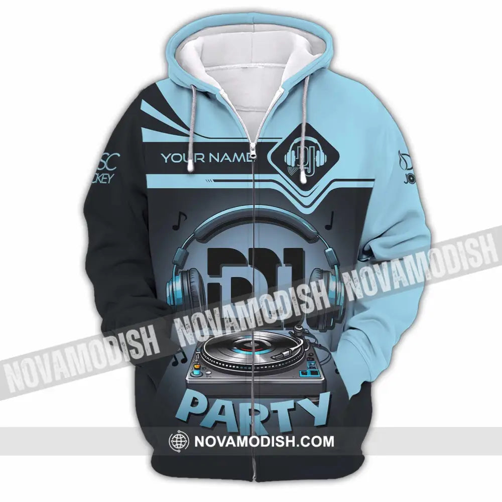 Unisex Shirt - Custom DJ Party Shirt Zipper Hoodie / S T-shirt