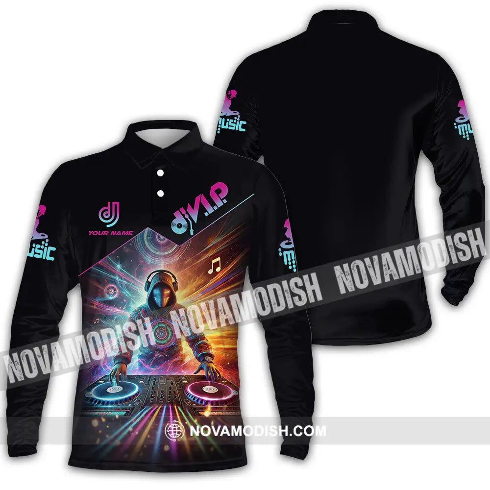 Unisex Shirt - Custom DJ VIP Music 3D Shirt Long Sleeve Polo / S T-shirt