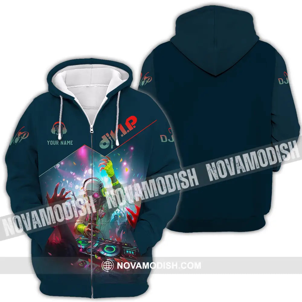 Unisex Shirt - Custom DJ Shirt Zipper Hoodie / S T-shirt