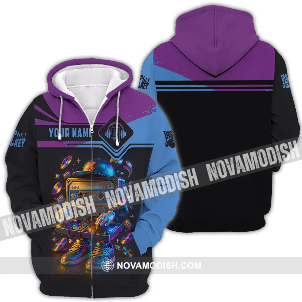 Unisex Shirt - Custom DJ Shirt Zipper Hoodie / S T-shirt