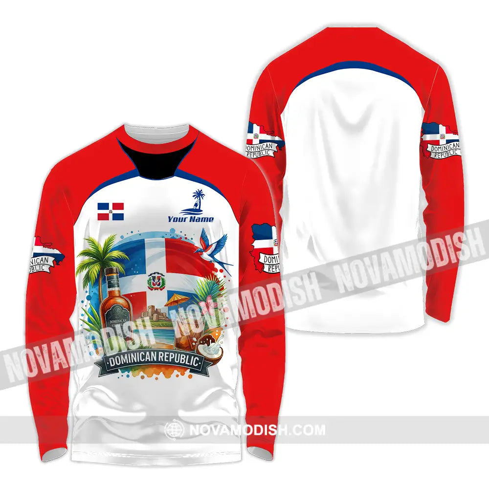 Unisex Shirt - Custom Dominican Republic Shirt Long Sleeve Shirt / S T-shirt