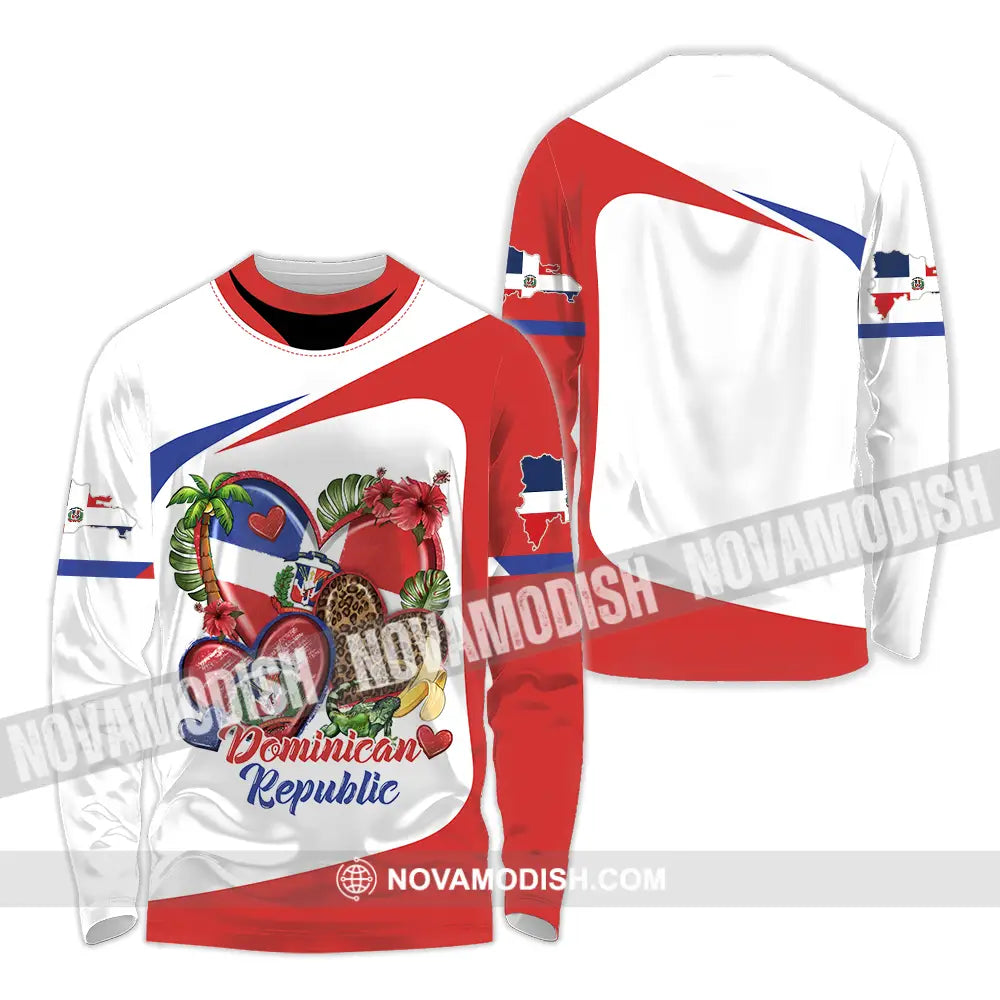 Unisex Shirt - Custom Dominican Republic Shirt Long Sleeve Shirt / S T-shirt