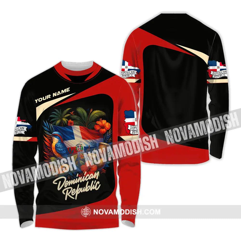 Unisex Shirt - Custom Dominican Republic Shirt Long Sleeve Shirt / S T-shirt