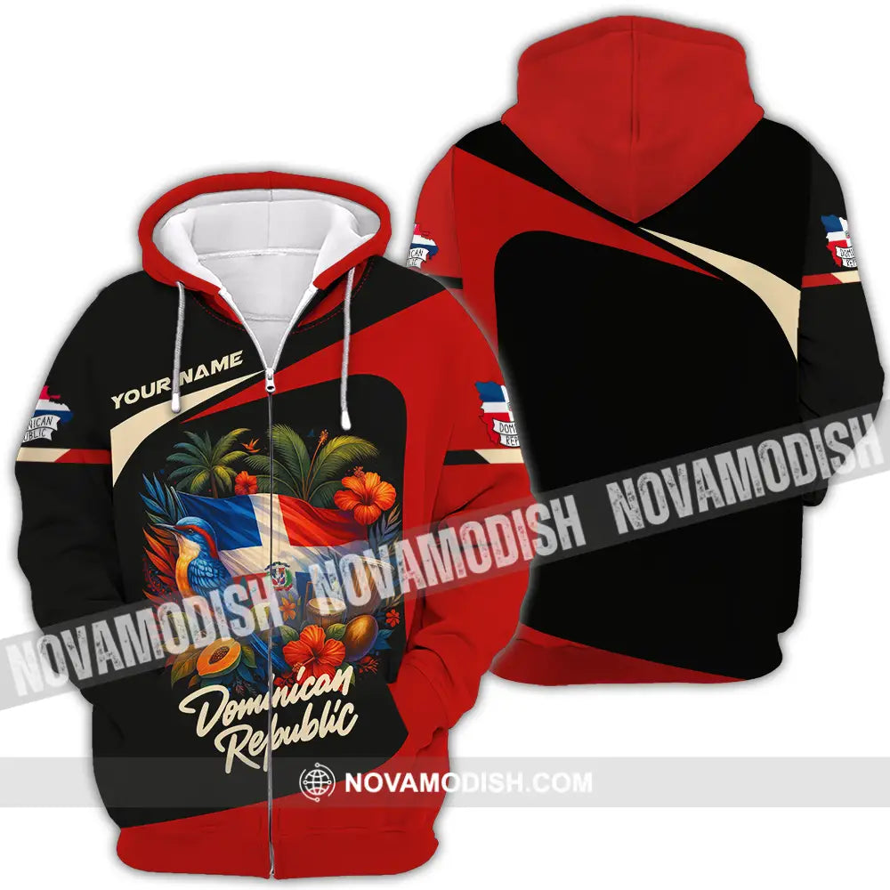 Unisex Shirt - Custom Dominican Republic Shirt Zipper Hoodie / S T-shirt