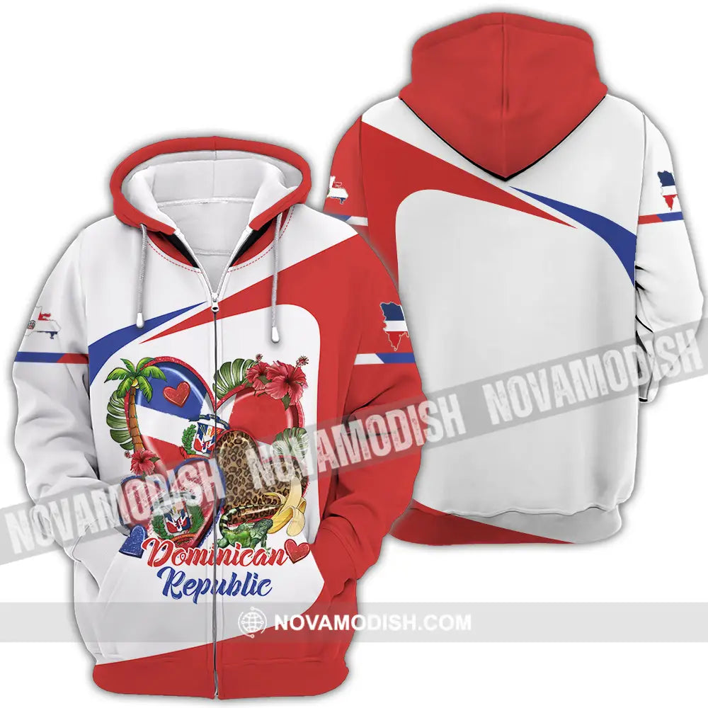 Unisex Shirt - Custom Dominican Republic Shirt Zipper Hoodie / S T-shirt