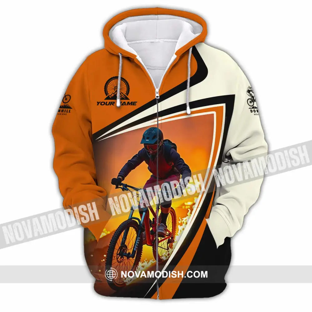Unisex Shirt - Custom Downhill Mountain Bike Shirt Zipper Hoodie / S T-shirt