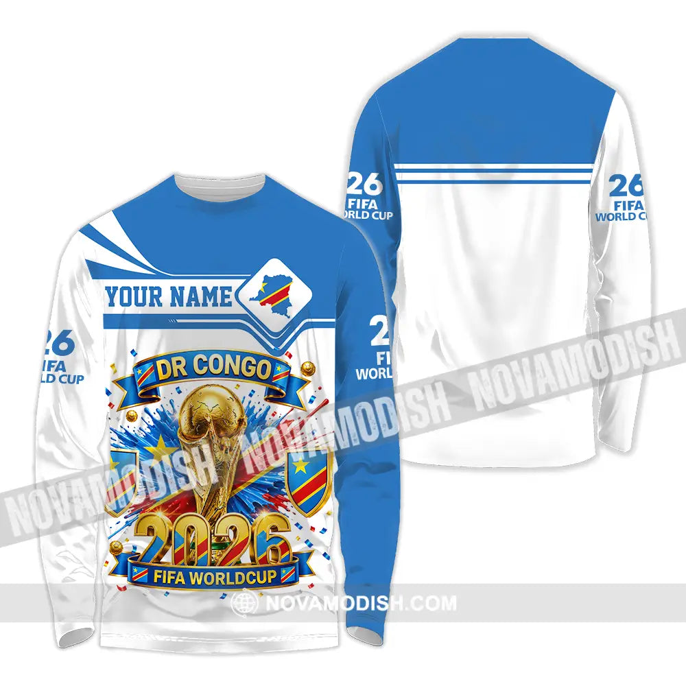 Unisex Shirt - Custom Dr Congo World Cup 2026 3D Shirt - Long Sleeve Shirt / S - T-shirt