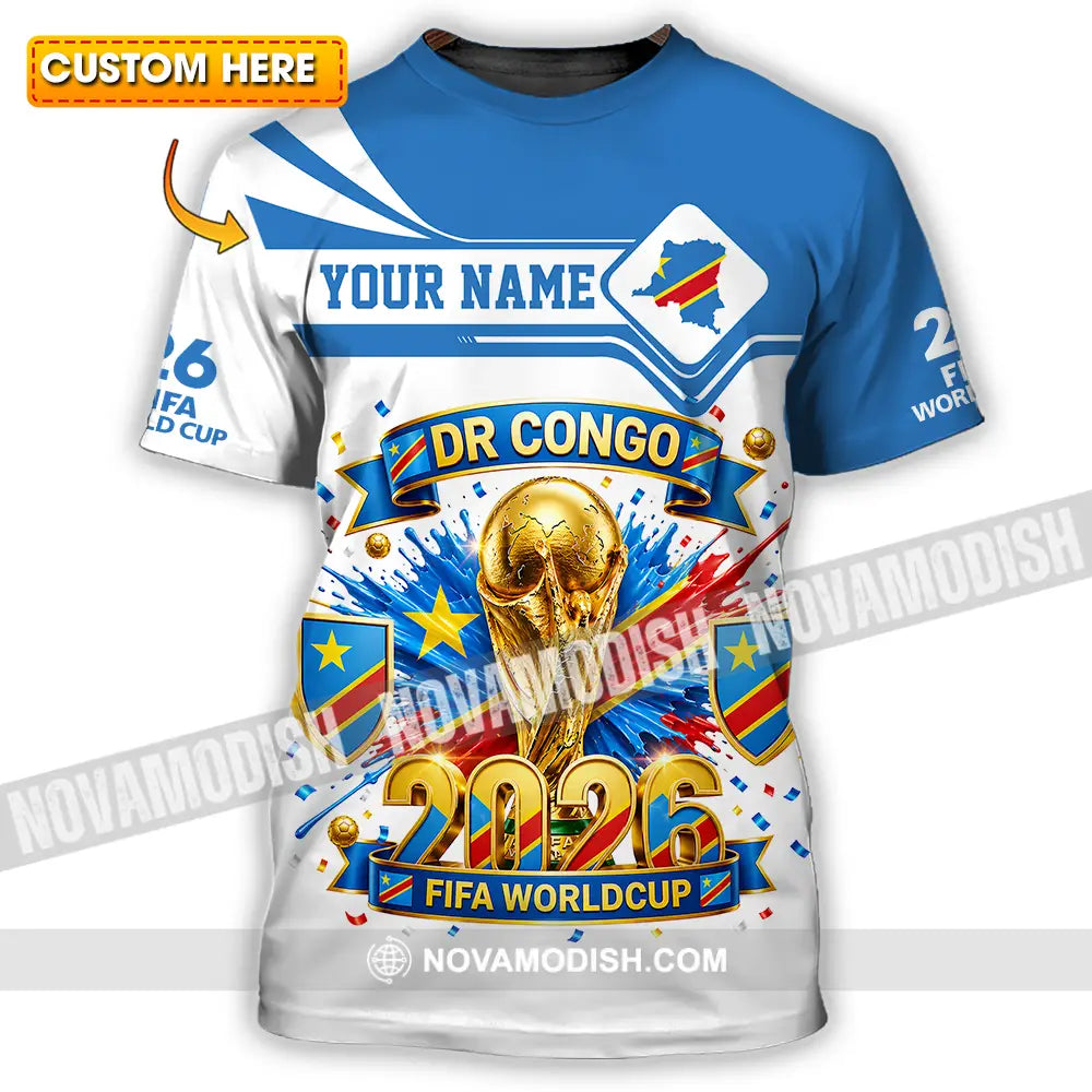 Unisex Shirt - Custom Dr Congo World Cup 2026 3D Shirt - T-shirt