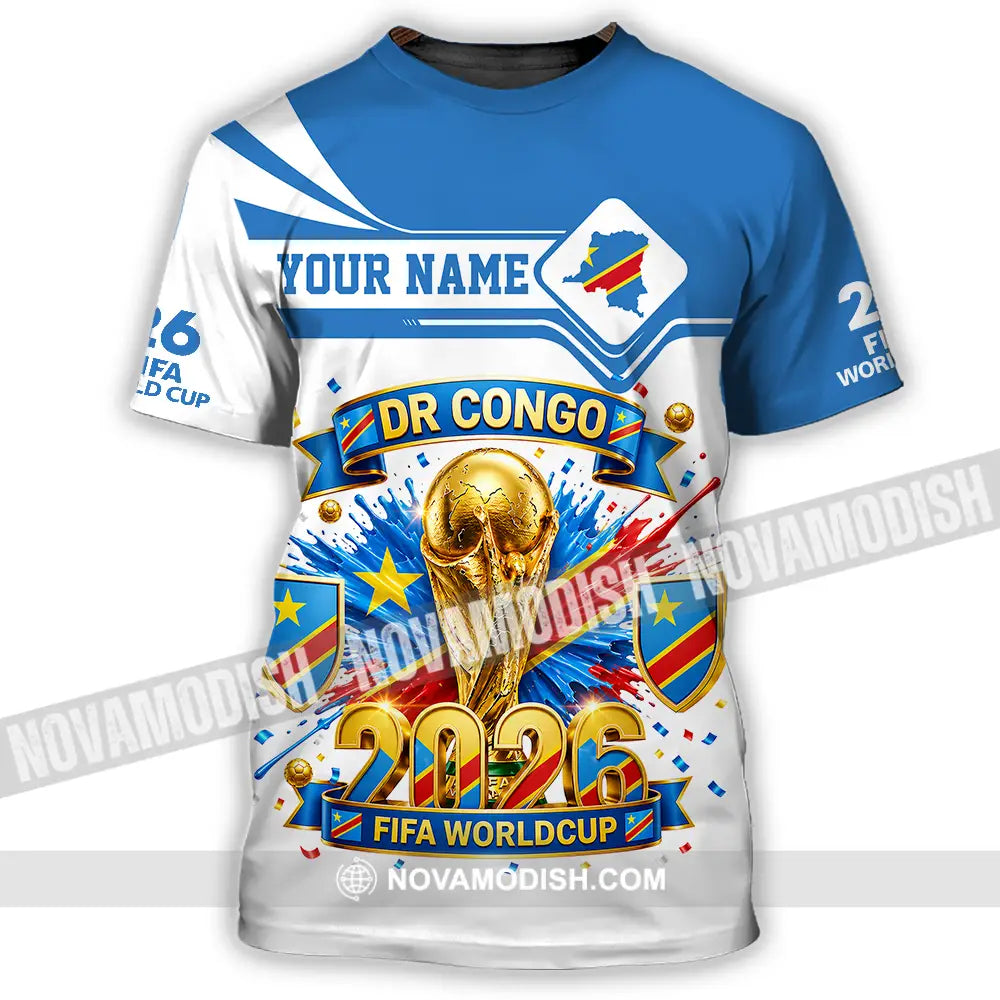 Unisex Shirt - Custom Dr Congo World Cup 2026 3D Shirt - T-Shirt / S - T-shirt