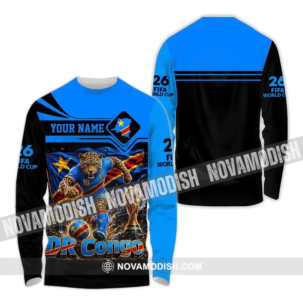 Unisex Shirt - Custom Dr Congo World Cup 2026 Shirt - Long Sleeve Shirt / S - T-shirt