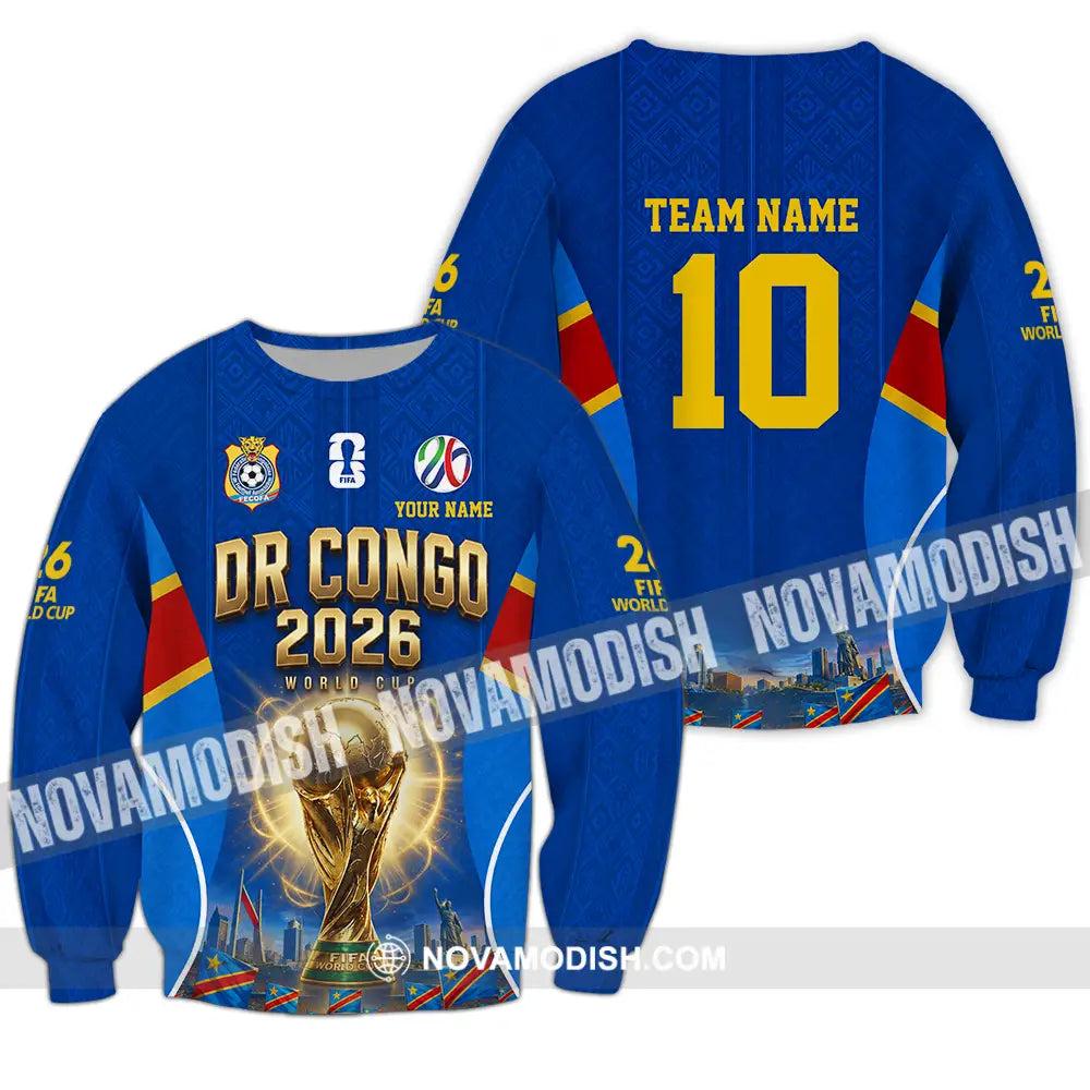 Unisex Shirt - Custom Dr Congo World Cup 2026 Shirt - Long Sleeve / S - T-shirt