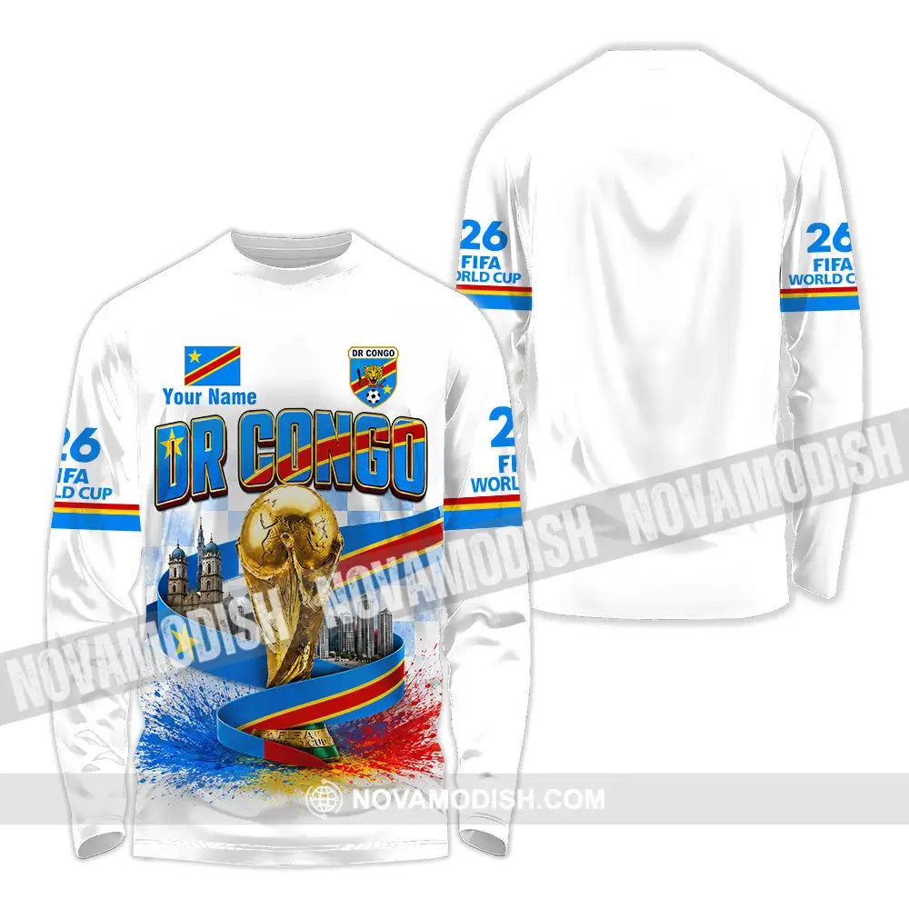 Unisex Shirt - Custom Dr Congo World Cup 2026 Shirt - Long Sleeve Shirt / S - T-shirt