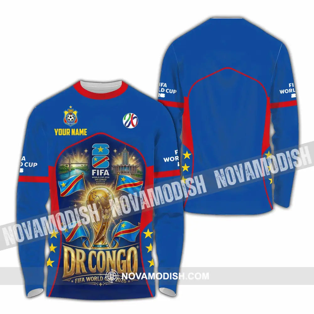 Unisex Shirt - Custom Dr Congo World Cup 2026 Shirt - Long Sleeve Shirt / S - T-shirt