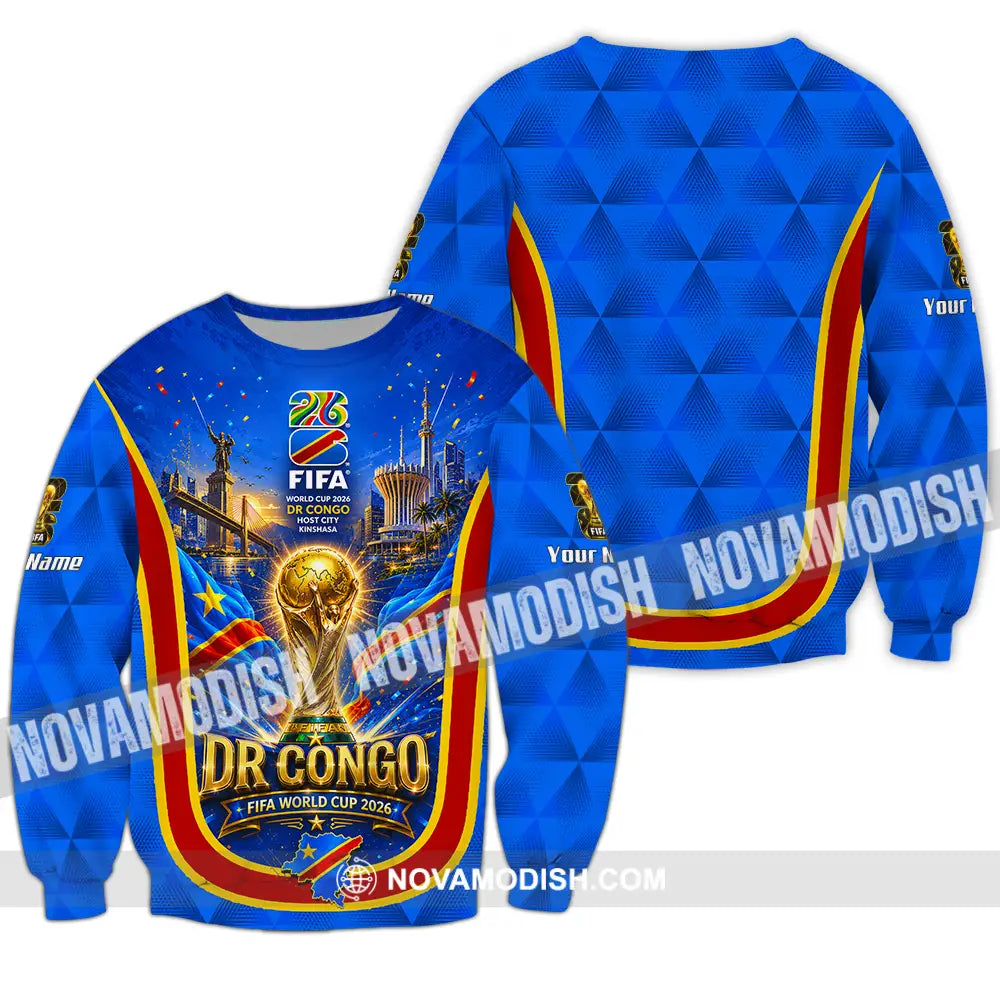 Unisex Shirt - Custom Dr Congo World Cup 2026 Shirt - Long Sleeve / S - T-shirt