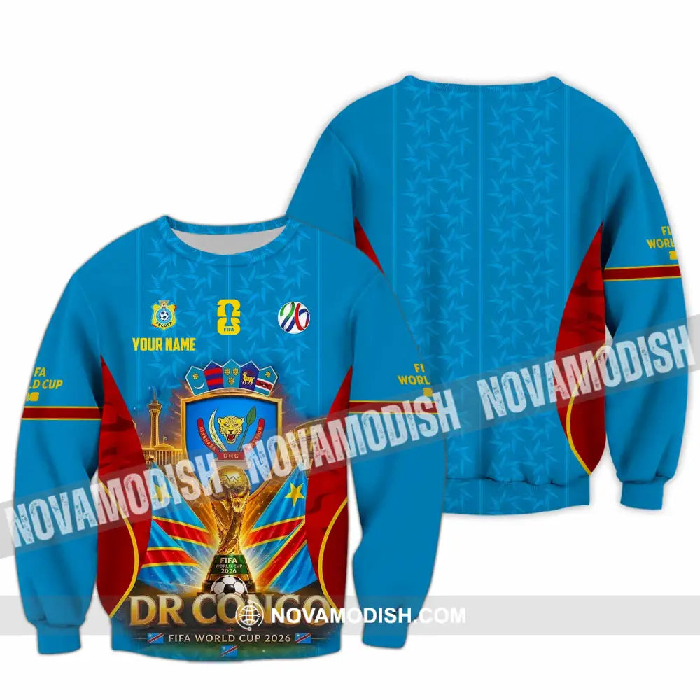 Unisex Shirt - Custom Dr Congo World Cup 2026 Shirt - Long Sleeve / S - T-shirt