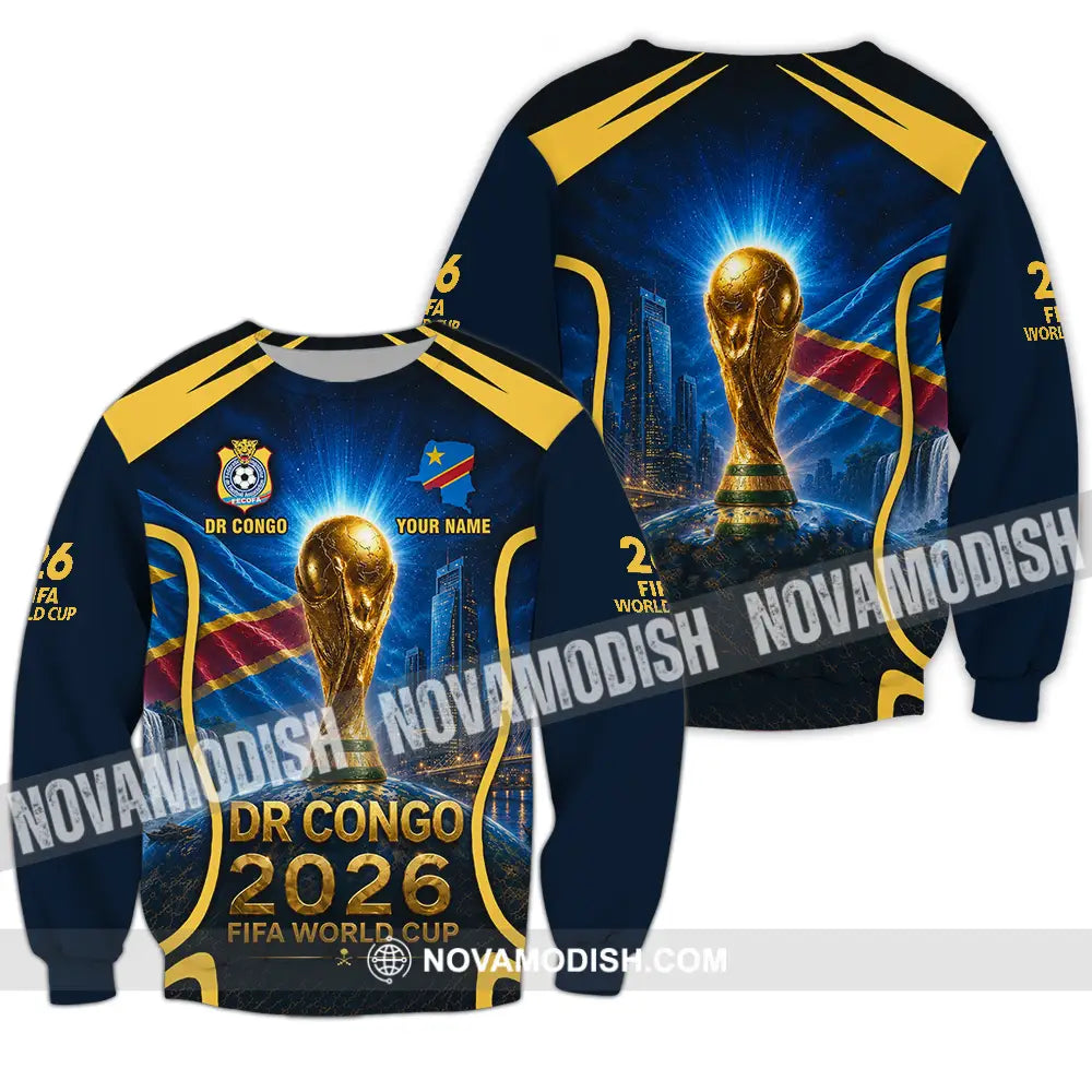Unisex Shirt - Custom Dr Congo World Cup 2026 Shirt - Long Sleeve / S - T-shirt