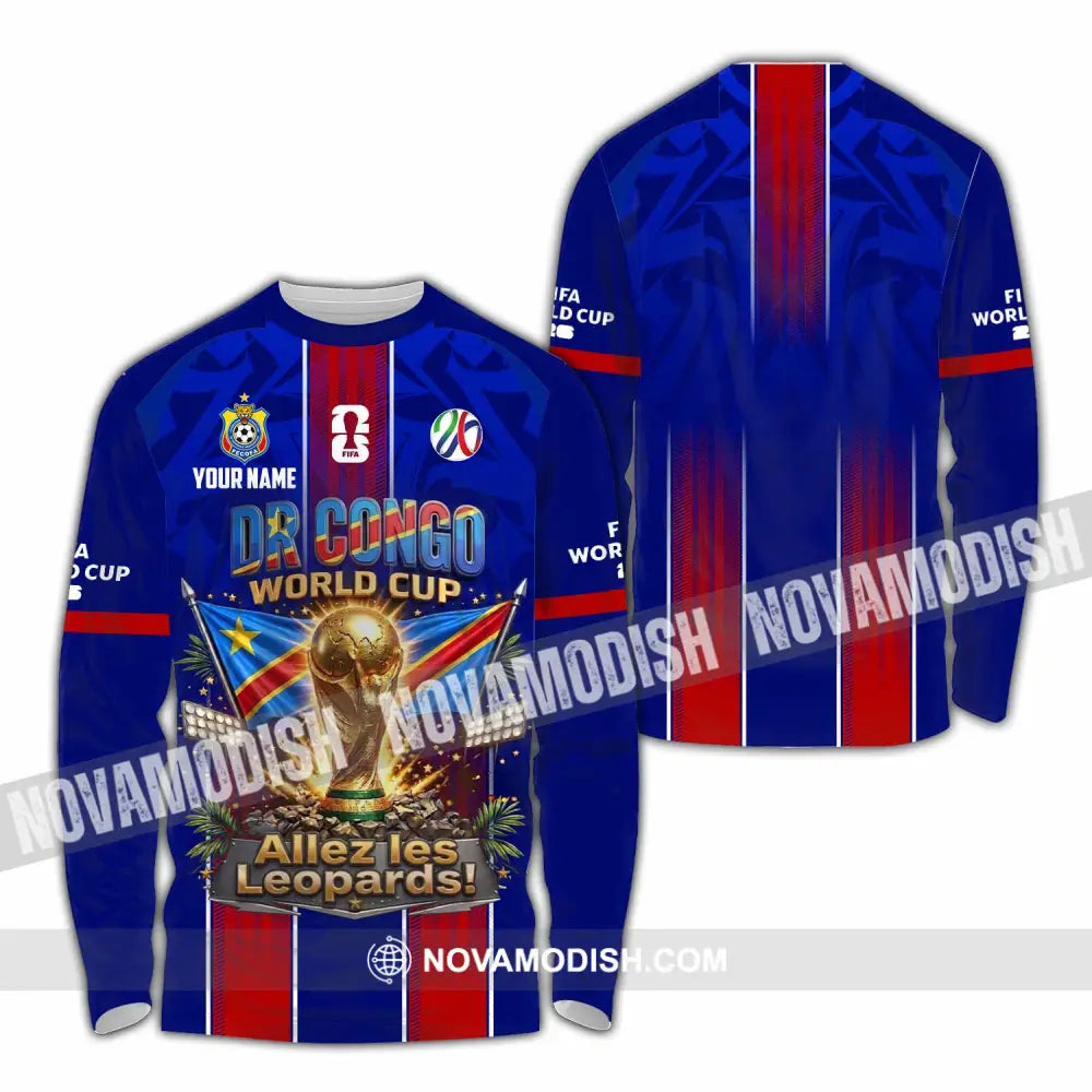 Unisex Shirt - Custom Dr Congo World Cup 2026 Shirt - Long Sleeve Shirt / S - T-shirt