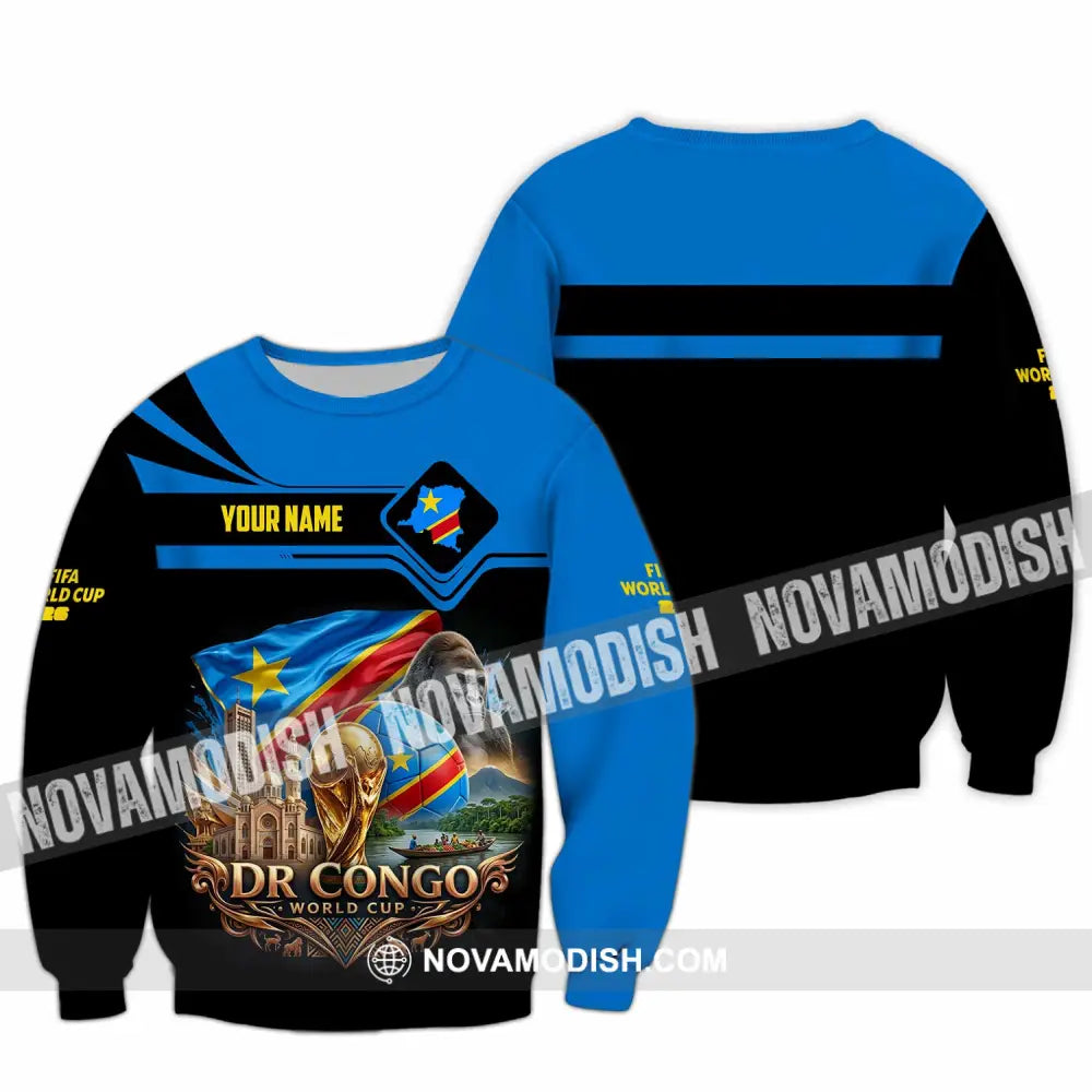 Unisex Shirt - Custom Dr Congo World Cup 2026 Shirt - Long Sleeve / S - T-shirt