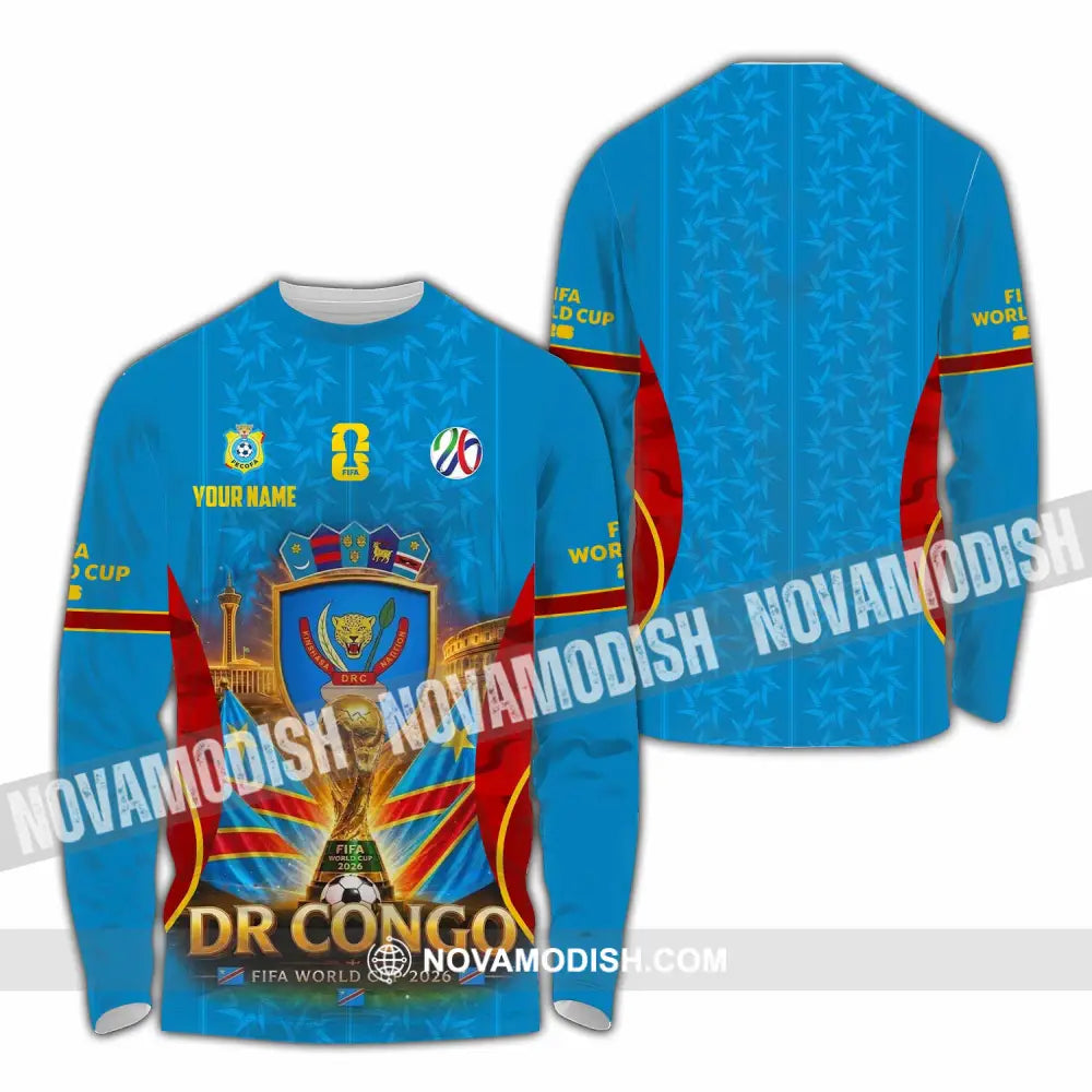 Unisex Shirt - Custom Dr Congo World Cup 2026 Shirt - Long Sleeve Shirt / S - T-shirt